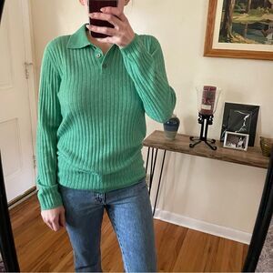 Bellerose Ribbed Pullover Sweater Green 8